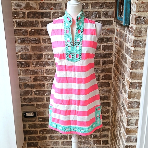 Sail to Sable Dresses & Skirts - Sail to Sable Striped Embroidered Brightly Colored Dress